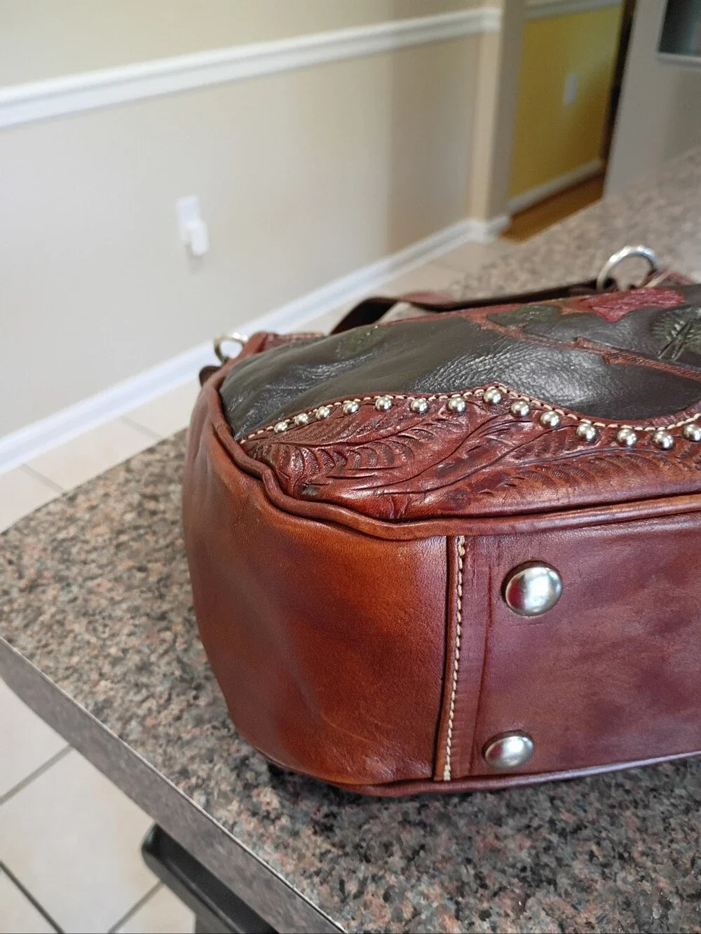American West Genuine Leather Hobo Purse